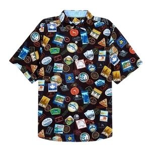 Tommy‎ Bahama Mens Large Veracruz Cay Tropic Travels 30th Ann Edition Camp Shirt